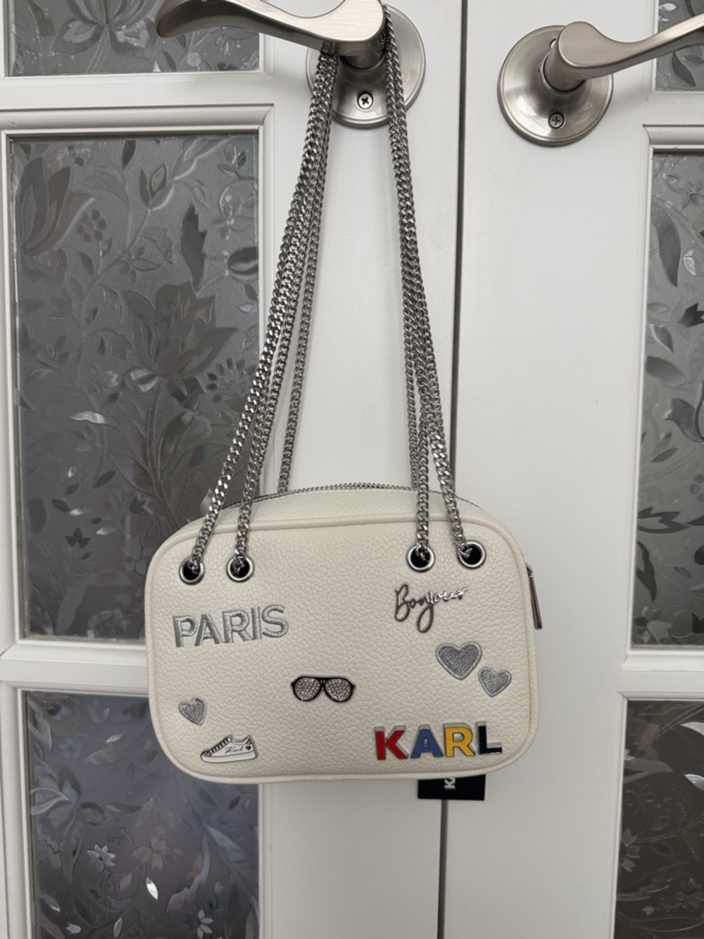 Karl Lagerfeld Paris Meuricel mini leather handbag NWT - Picture 9 of 15